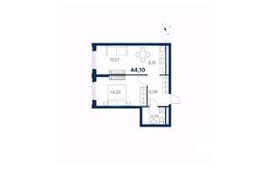 1-к квартира, вторичка, 45м2, 16/28 этаж