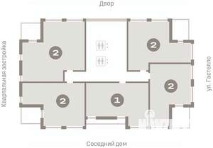 2-к квартира, вторичка, 64м2, 16/16 этаж