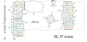 2-к квартира, вторичка, 44м2, 16/25 этаж