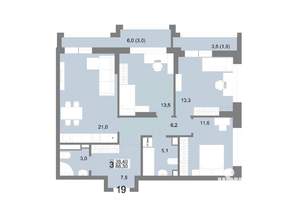 3-к квартира, вторичка, 86м2, 5/25 этаж