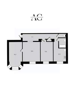 3-к квартира, вторичка, 75м2, 1/3 этаж