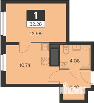 1-к квартира, вторичка, 32м2, 18/18 этаж