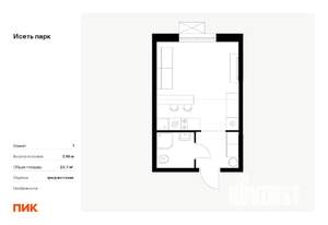 Студия квартира, вторичка, 24м2, 24/24 этаж