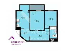2-к квартира, вторичка, 65м2, 2/25 этаж