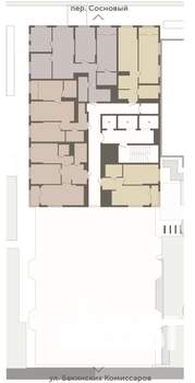 2-к квартира, строящийся дом, 60м2, 21/23 этаж
