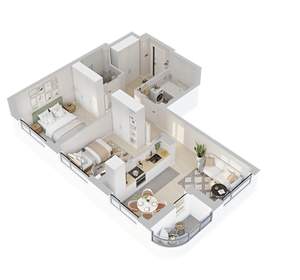 2-к квартира, вторичка, 57м2, 8/26 этаж