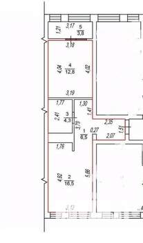 1-к квартира, вторичка, 40м2, 3/10 этаж