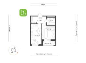 1-к квартира, вторичка, 40м2, 7/17 этаж