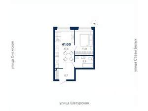 1-к квартира, вторичка, 42м2, 2/17 этаж