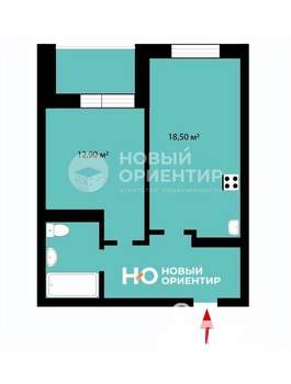 1-к квартира, вторичка, 44м2, 2/11 этаж