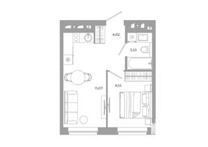 1-к квартира, вторичка, 32м2, 15/24 этаж