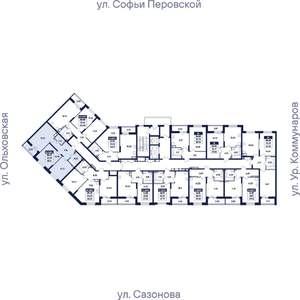 2-к квартира, вторичка, 58м2, 6/17 этаж
