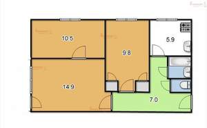 3-к квартира, вторичка, 50м2, 1/5 этаж