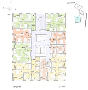2-к квартира, вторичка, 59м2, 22/24 этаж