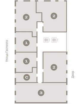 2-к квартира, вторичка, 84м2, 4/16 этаж