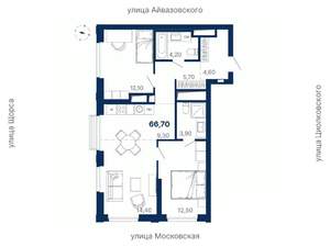 2-к квартира, вторичка, 67м2, 10/29 этаж