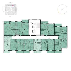 2-к квартира, вторичка, 55м2, 22/25 этаж