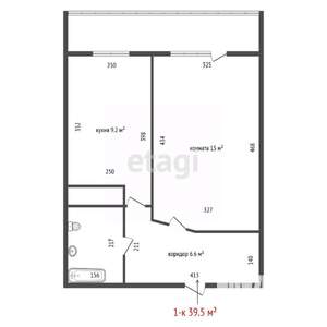 1-к квартира, вторичка, 40м2, 9/10 этаж