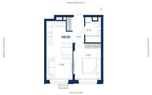 1-к квартира, вторичка, 39м2, 3/6 этаж