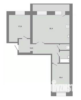 3-к квартира, вторичка, 92м2, 4/5 этаж