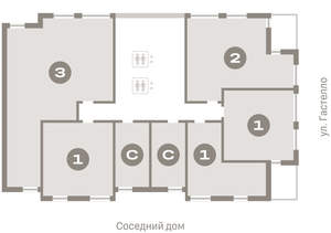 3-к квартира, вторичка, 107м2, 9/16 этаж