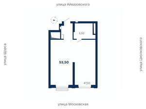1-к квартира, вторичка, 54м2, 29/29 этаж