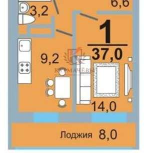 1-к квартира, вторичка, 33м2, 10/12 этаж