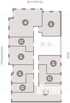 1-к квартира, вторичка, 57м2, 5/15 этаж