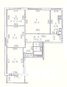 4-к квартира, вторичка, 64м2, 3/9 этаж