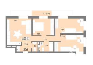 3-к квартира, вторичка, 79м2, 16/18 этаж