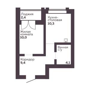 1-к квартира, вторичка, 34м2, 11/30 этаж