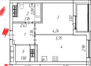 2-к квартира, вторичка, 44м2, 17/29 этаж