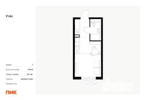 Студия квартира, вторичка, 22м2, 22/29 этаж