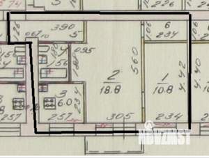 2-к квартира, вторичка, 45м2, 4/5 этаж