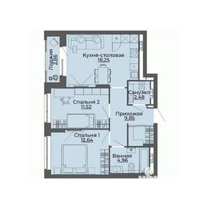 2-к квартира, вторичка, 63м2, 10/29 этаж