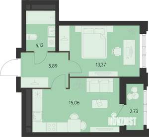 1-к квартира, вторичка, 40м2, 14/22 этаж