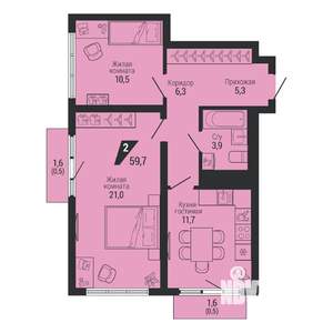 2-к квартира, вторичка, 60м2, 4/31 этаж