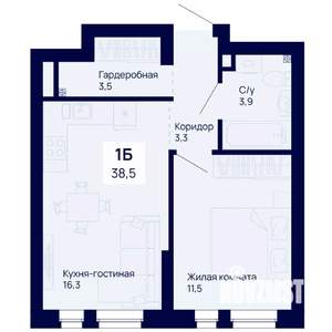 1-к квартира, вторичка, 39м2, 2/18 этаж