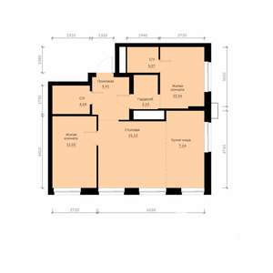 2-к квартира, вторичка, 67м2, 22/30 этаж