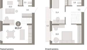 2-к квартира, вторичка, 81м2, 8/9 этаж
