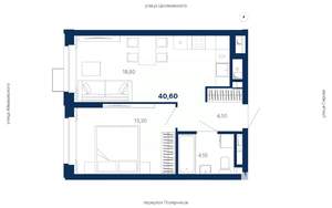 1-к квартира, вторичка, 41м2, 24/29 этаж