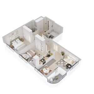 2-к квартира, вторичка, 57м2, 8/26 этаж