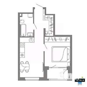 1-к квартира, вторичка, 38м2, 31/32 этаж