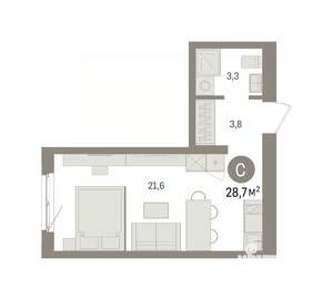 Студия квартира, вторичка, 29м2, 3/7 этаж