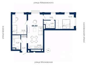 2-к квартира, вторичка, 67м2, 21/29 этаж