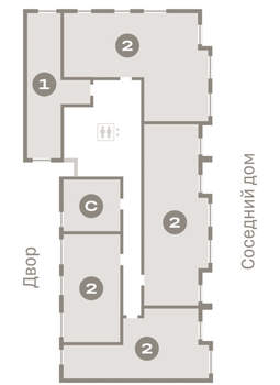 2-к квартира, вторичка, 103м2, 2/9 этаж