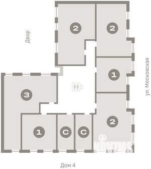 1-к квартира, вторичка, 46м2, 6/9 этаж