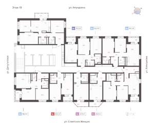 3-к квартира, строящийся дом, 76м2, 19/25 этаж