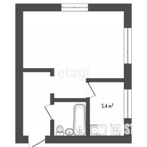 1-к квартира, вторичка, 30м2, 4/5 этаж