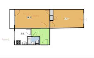 2-к квартира, вторичка, 42м2, 5/5 этаж